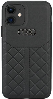 Etui plecki Audi Genuine Leather do Apple iPhone 12/12 Pro Black (6955250224420)