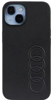 Панель Audi Synthetic Leather для Apple iPhone 14 Чорний (6955250226370)