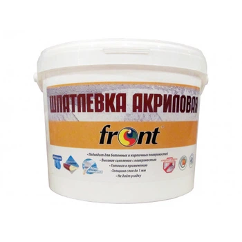 Шпатлевка акриловая Front белая 8 кг.