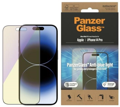 Захисне скло Panzer Glass Ultra-Wide Fit для Apple iPhone 14 Pro антибактеріальне (5711724027925)