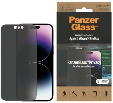 Захисне скло Panzer Glass Ultra-Wide Fit для Apple iPhone 14 Pro Max антибактеріальне (5711724127748)
