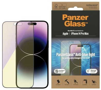 Захисне скло Panzer Glass Ultra-Wide Fit для Apple iPhone 14 Pro Max антибактеріальне (5711724027949)