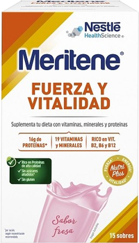 Koktajle Meritene Active Senior Nutrition Batido Sabor Fresa 15 Sobres (8470002484016)