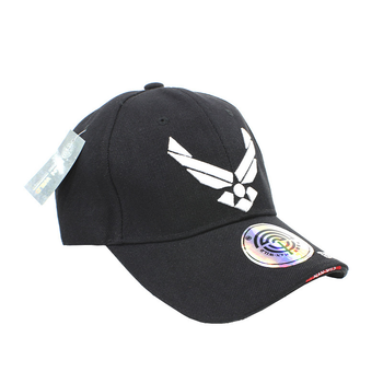Бейсболка Han-Wild US Air Force Black с белой вышивкой бейсбольная кепка L