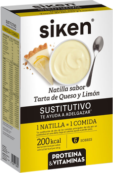 Дієтичний замінник Siken Lemon Cheesecake Custard Substitute 6 шт x 50 г (8424657038698)