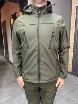 Куртка флисовая тактическая Softshell Олива M