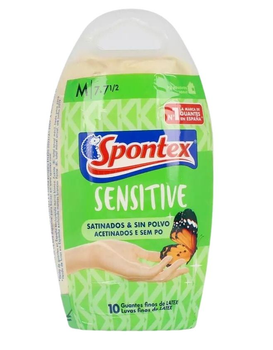 Rękawiczki medyczne Spontex Latex Sensitive Guantes Satinados Sin Polvo Talla M 10 U (8001700610201)