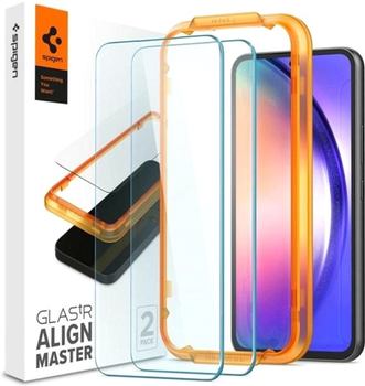 Zestaw szkieł ochronnych Spigen AlignMaster Glass.Tr do Samsung Galaxy A54 5G SM-A546 2 szt (8809896743211)