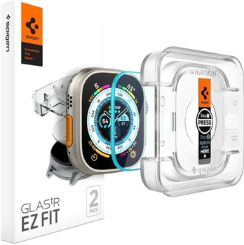 Zestaw szkieł ochronnych Spigen EZ FIT Glass.TR do Apple Watch Ultra 49 mm 2 szt (8809811869736)