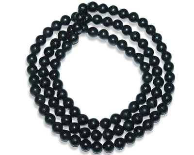Бусины FROM FACTORY BFD пластмассовые на колье Ø10мм/100см Черный