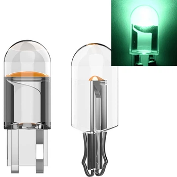 T10 W5W LED COB лампочка автомобильная светодиодная - зеленый. арт-100078з