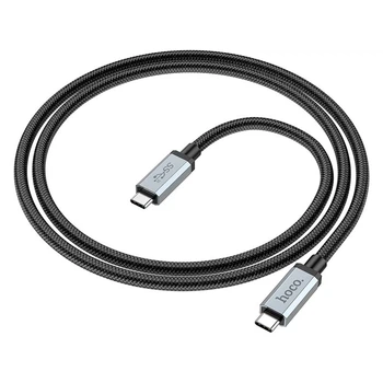 Кабель USB Hoco US06 USB3.2 20Gbps 100W 4K 60Hz Type C to Type C | 1м | Чорний