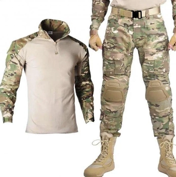 Тактичний костюм 3 в 1, Сорочка+ Штани + наколінники та налокотніки розмір 3XL