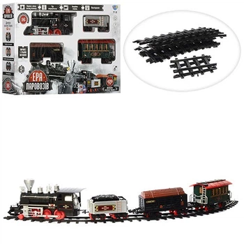 Железная дорога с световыми и звуковыми эффектами LIMO TOY 701830 126 парогенератор длинна 420 см