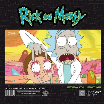 Календар Rick & Morty 2024 (Square Wall Calendar, Poster Inside) (9781805270874)