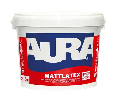 Фарба латексна AURA MATTLATEX інтер'єрна біла-база А 2,5 л