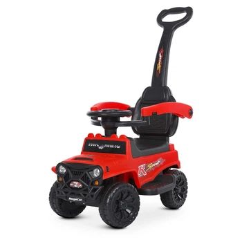 Дитяча машинка каталка толокар Bambi Racer M 4845-3 батьківська ручка, підставка для ніг, захисний бортик