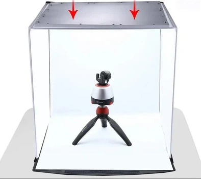 Световой лайткуб (фотобокс) с LED подсветкой для предметной съемки Puluz PU5140 40 x 40 x 40 см Белый с черным