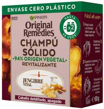 Шампунь Garnier Original Remedies Shampoo Solido Cabello Debilitado Apagado 60 г (3600542373357)