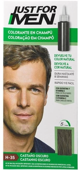 Szampon dla włosów wszystkich rodzajów Just For men Dark Brown Colouring Shampoo 27.5 ml (8413853402020)