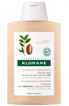 Szampon dla suchych włosów Klorane Organic Repairing Shampoo With Cupuacu Butter 400 ml (3282770205916)
