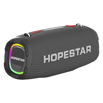 Портативная беспроводная Bluetooth колонка Hopestar A6 Max Басс |BT5.1, 80W, TWS, AUX/TF/USB, 7h,IPX6| Серый