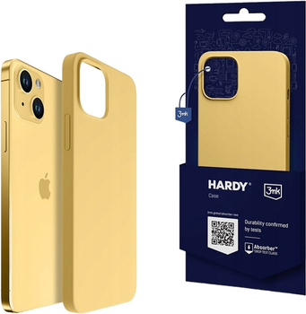 Etui plecki 3MK Hardy Case z MagSafe do Apple iPhone 15 Yellow (5903108527316)