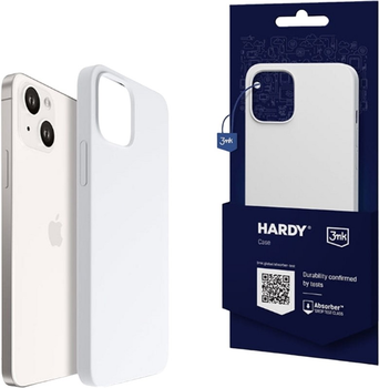 Etui plecki 3MK Hardy Case z MagSafe do Apple iPhone 15 Plus Silver-white (5903108527354)