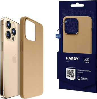 Etui plecki 3MK Hardy Case z MagSafe do Apple iPhone 15 Pro Dark gold (5903108527361)