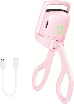 Электрический USB-зажим для вой ресниц розовый компактный