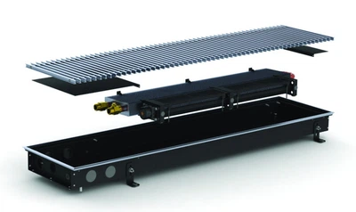 Конвектор внутрип. MV2-(Black) 380/1000/65 + вент. DC 24V Carrera (MV2-B-380/1000/65-DC24V)