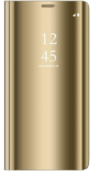 Etui z klapką Anomaly Clear View do Samsung Galaxy S22 Ultra Gold (5904422913441)