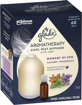 Dyfuzor zapachowy Glade Aromatherapy Cool Mist Diffuser + Refill Moment of Zen 17.4 ml (5000204220049)