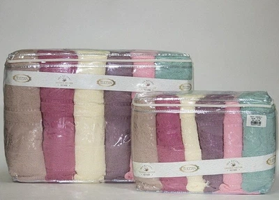 Набор махровых полотенец Gulcan. Jacquard Cotton Lux Daisy Sacakli-70х140 (6 шт)
