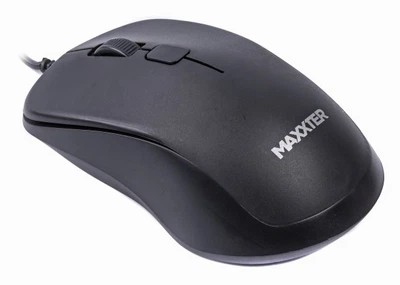 Миша Maxxter Mc-3B01, Black, USB, оптична, 1000 dpi, 4 кнопки, 1.8 м