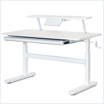Детский стол Evo-Kids TH-215 с полкой S50 XL White (TH-215 W + BD-S50 XL)