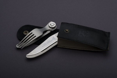 Нож карманный с вилкой Claude Dozorme Laguiole Liner в чохлі (8.60.010.91)