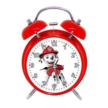 Детские настольные часы-будильник "Щенячий патруль (Paw Patrol)/ Маршал" 12х17х6 см красный 5052