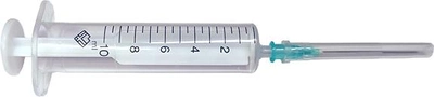 Шприц инъекционный двухкомпонентный одноразовый стерильный Arterium 10 мл с иглой 21G x 1 1/2 0.8 мм x 38 мм 100 шт (FG-AR-MP-00030)