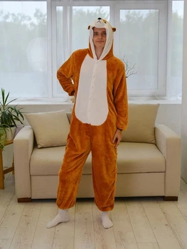 Мужские Кигуруми Взрослая Kigurumi Мангуст Коричневый М 155-165 см. (1092/1)