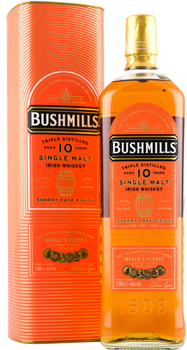 Виски Bushmills Sherry Cask Finish 10 лет выдержки 1 л 46% (5055966830050)