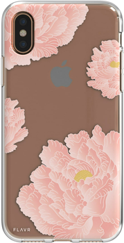 Etui plecki Flavr Pink Peonies do Apple iPhone X 30037 Clear (4029948065793)