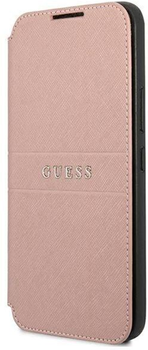 Etui z klapką Guess Book Saffiano Stripes do Samsung Galaxy S22 Plus Pink (3666339042875)