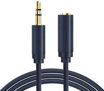 Кабель CABLETIME Audio 3.5 мм м – 3.5 мм F 1.5 м Black 3 pin (CF16J)