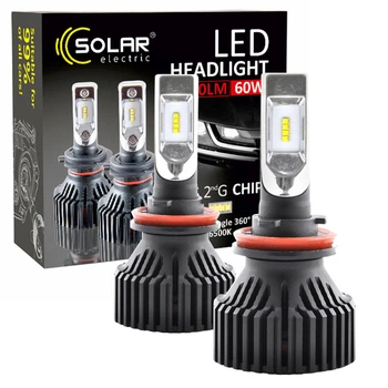 Автолампа Solar LED H11 12/24V 6500K 8000 Lm 60W ZES Chip (8311)