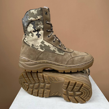Тактичні жіночі черевики Kindzer шкіряні натуральне хутро 38 койот