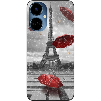 Бампер силиконовый чехол SMTT для Tecno Camon 19 (CI6n) / 19 Pro (CI8n) с картинкой Париж
