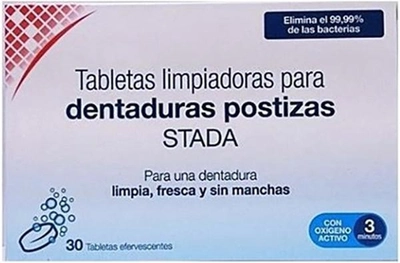 Таблетки для чищення зубних протезів Care+ Stada, Шипучі, 30шт (8470001767417)