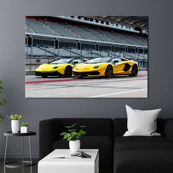 Картина автомобіль картина в дитячу офіс Машини Lamborghini Aventador 51x34 см (A1218-1)