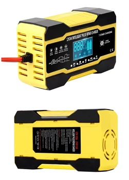 Зарядное устройство 12V 10A/24V 5A для автомобильного аккумулятора Автоматическое импульсное с функцией ремонта (желтый)